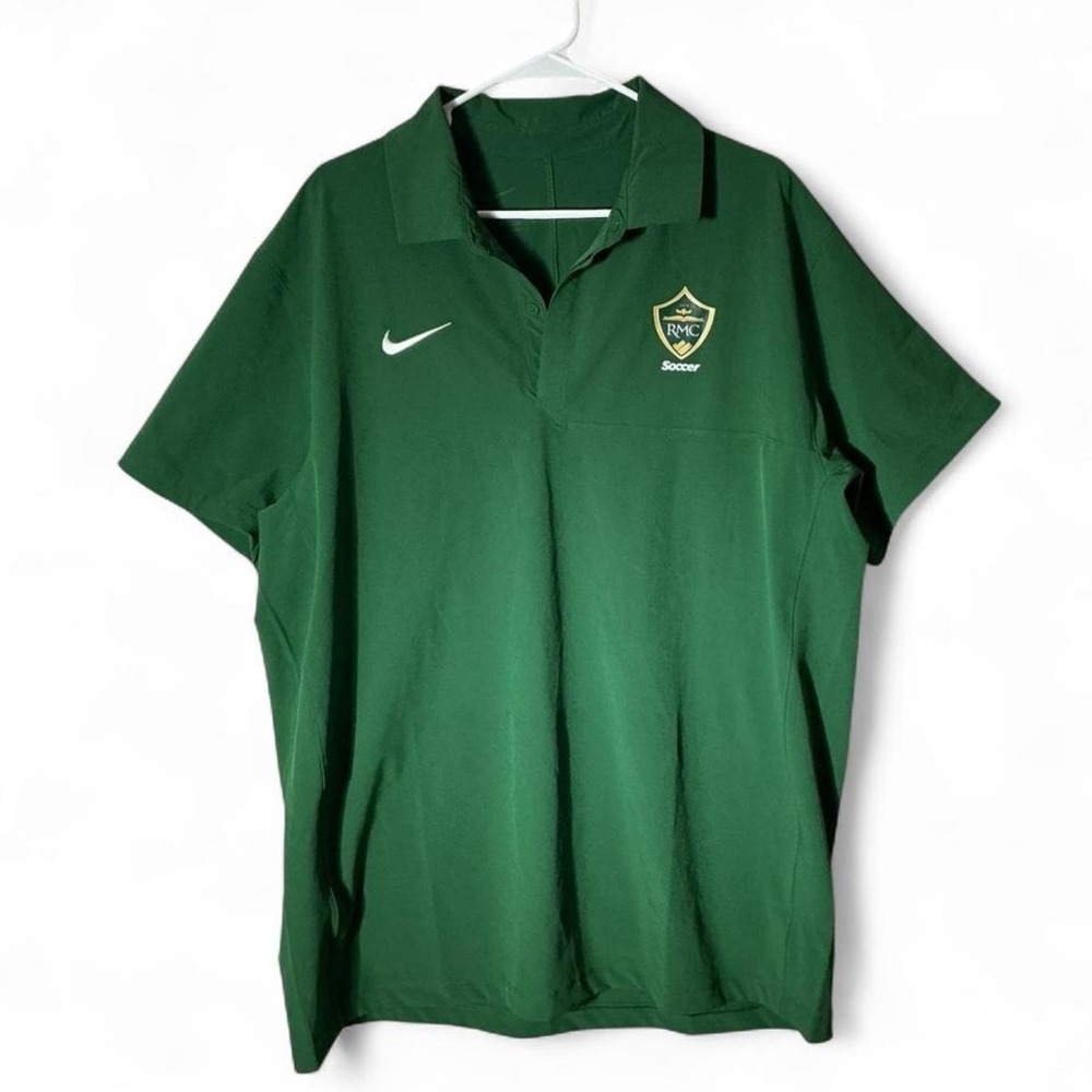 Nike Dri-FIT RMC Soccer Polo Shirt Mens XL Green Short Sleeve‎ Athletic Top